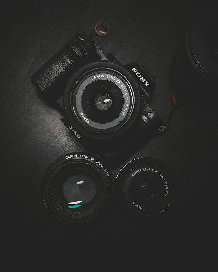 Camera on a table